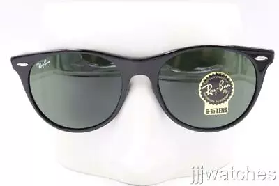 Ray-Ban Wayfarer II Polished Black Green G-15 Sunglasses RB2185 901/31 55 $171 • $111.15