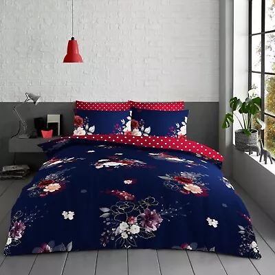 LUXURY DUVET COVER Ultra Soft Bedding Set Reversible Quilt Covers Pillow Case • £15.99