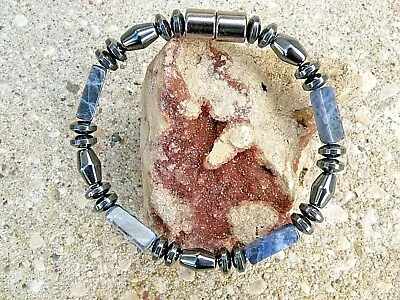 $31.49 • Buy Men’s Women’s Magnetic Hematite Necklace Bracelet Anklet Sodalite POWER