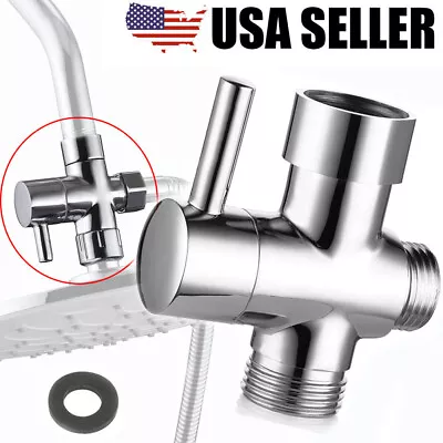 G1/2  3 Way T-adapter Chrome For Shower Head Arm Mount Diverter Valve Splitter • $10.35