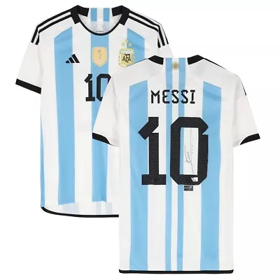 Messi Signed Jersey Argentina Authentic 2022-2023 Replica Jersey ICONS FANATICS • £1700