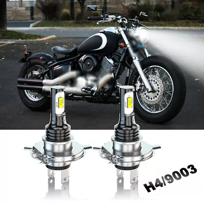 For Yamaha V-Star 950 1100 1300 Classic H4 LED Motorcycle Headlight Bulbs Hi/Lo • $21.41