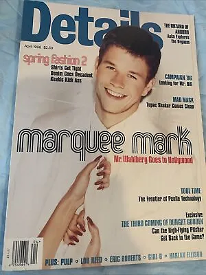 $19.99 • Buy Details Magazine~April 1996~SPRING FASHION 2 ISSUE~Mark Wahlberg, Tupac Shakur