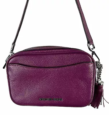 Michael Kors Pebbled Leather Convertible Belt Bag Garnet Purple • $49