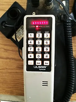 Vintage 1980's Ulsar Modar Mobile Brick Cell Phone +Bag SCN2165A Lights UP 12vdc • $39.99