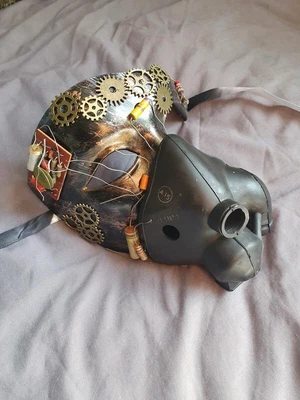£26 • Buy Steampunk Gothic War History Gas Mask Masquerade Mask Upcycled Ravager Punk