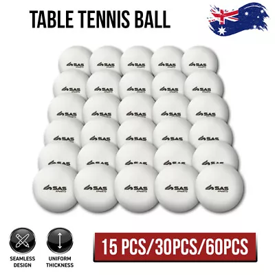 $12.99 • Buy 15/ 30 /60pcs Table Tennis Balls Training White Ping Pong 40mm AU Fast Delivery
