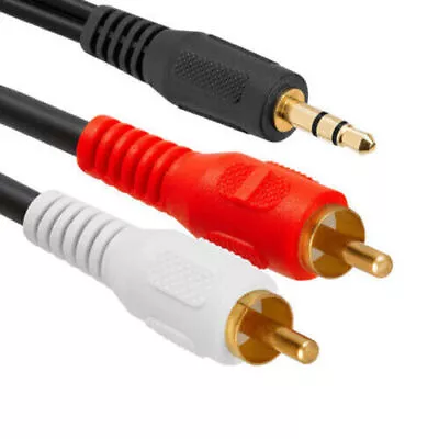 3.5mm To RCA Cable 2RCA To AUX Cord 2-RCA Adapter Stereo Audio Y-Cable NEW • $3.90