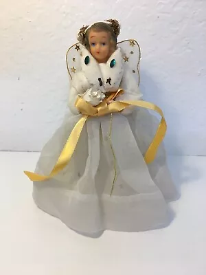 Vintage Made In Japan Christmas Angel Plastic Face Wired-Beautiful!  • $29.99