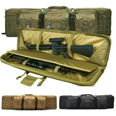 Portable Gun Case Bag Tactical Padded Carbine Rifle Weapon Black Green Mud Case • £39.95
