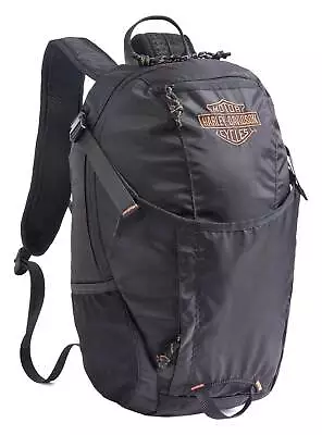 Harley-Davidson Embroidered B&S Zero Gravity Water-Resistant Backpack - Black • $72.95