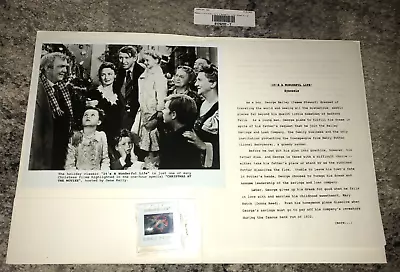 It's A Wonderful Life Movie Press Promo Kit Studio B&W Photo 35mm Slide & Notes • $99.99