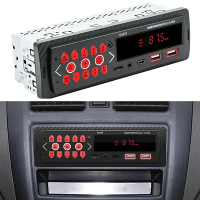 Single 1Din Bluetooth Car FM Radio MP3 Player USB Stereo Audio Receiver AUX • $25.10