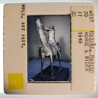 Marino Marini  Horse And Rider  1949 Art 35mm Glass Slide V2 • $20