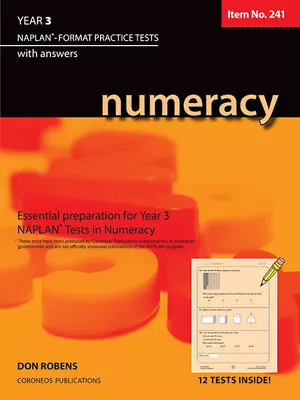 Numeracy Year 3 NAPLAN* Format Practice Tests (Basic Skills No. 241) • $19.95