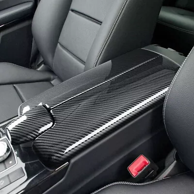 Carbon Fiber Sport Trim Armrest Box Cover For Mercedes W212 E-Class 4D 2010-2016 • $26.02