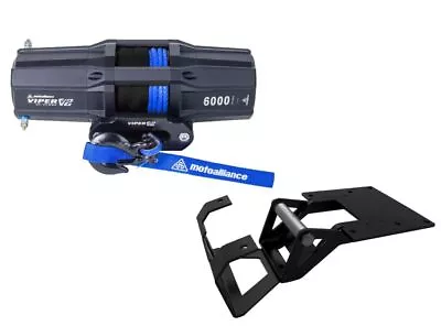 Viper 40 Feet Winch 6000 Lb Blue With Mount For Polaris RZR XP 900 2011-14 • $459.98