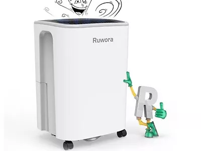 * NEW* RUWORA Dehumidifiers: 2500 Sq. Ft. 30 Pint; Overflow Protection; Timer. • $60