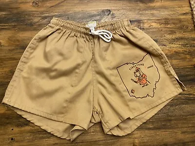 Vintage Firestone Tires Advertising Shorts Max Dog Mascot Akron Ohio XS • $34.99