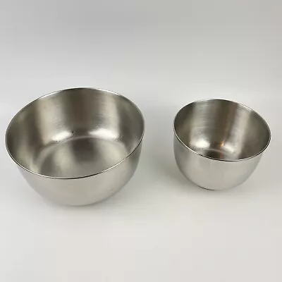 Vintage Sunbeam Mixmaster 12-Speed Stainless Steel Metal Mixing Bowls Only 9” 6” • $24.99