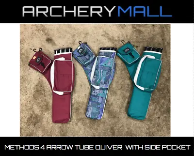 Methods 4 Arrow Tube Quiver With Side Pocket (MULTIPLE COLORS) • $29.99