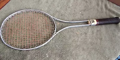 VINTAGE T2000 WILSON TENNIS RACQUET CHROME METAL FRAME  Medium 4 3/4  • $24