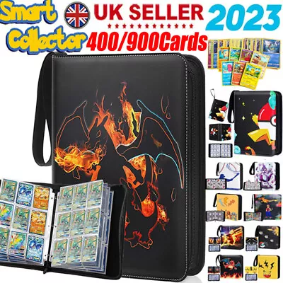 Pokemon Trading Cards Binder 4-9 Pocket Zip Folder Album Book Case-Holds 400/900 • £10.85