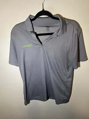 7 Eleven Shirt Womens Large Black Green Polo Employee Uniform 7 11 Size Medium • $15.99