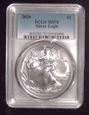 2020 American Silver Eagle | PCGS MS70 | .999 Silver $1 | PCGS Blue Label • $47