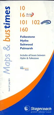 Stagecoach East Kent Bus Timetable (N110731) 10 16 160 Folkestone Hythe Jul 2011 • £2.79