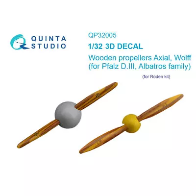 Quinta Studio 1/32 Axial Wolff Wooden Propellers For Roden Kits • $9.95