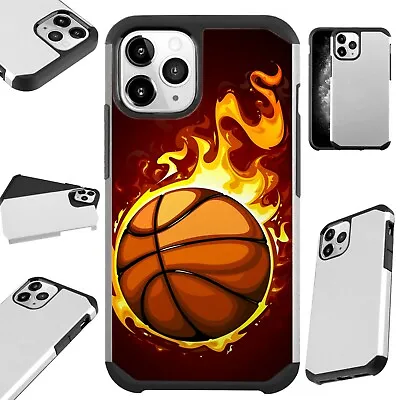 Fusion Case For IPhone 12/Mini/Pro Max Phone Cover BASKETBALL FIRE • $13.50