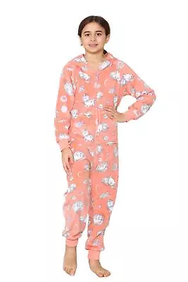 Kids Fleece A2Z Onesie One Piece Pyjamas Unicorn Print Sleepsuit For Boys Girls • £9.99