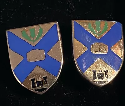 Scottish Cuff Link Set Crest Gold Metal Scottish Thistle Castle & Saltire • £25