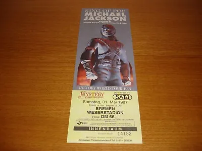 Michael Jackson 31st May 1997 History Tour Concert Ticket Unused Dangerous Leafl • £39.99
