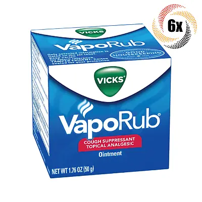 6x Packs Vicks VapoRub Cough Supressant Topical Analgesic Ointment | 1.76oz • $53.05