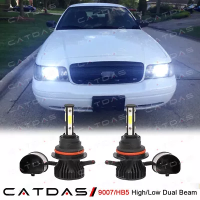 For Ford Crown Victoria 1998-2011 2pc 9007 LED Headlight High/Low Beam Bulbs Kit • $21.20