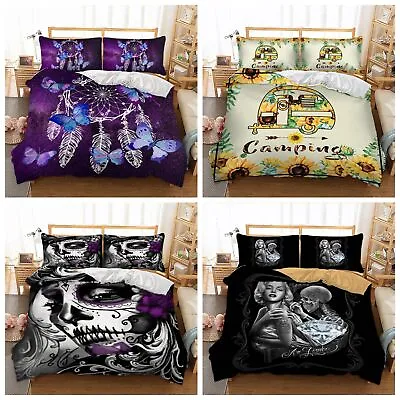 £24.99 • Buy Dream Catcher Skull Duvet Cover Bedding Set Pillow Cases Single Double King Size