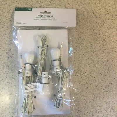 Dept 56  Village Accessories Single Socket Building Light Bulb Cord Clip Set  3 • $16