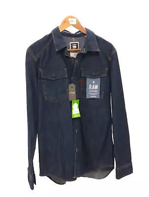 G-STAR RAW DENIM SHIRT Unisex/Men's Button Up UK LARGE Unused With Tags Retro • $6.30