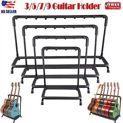 Guitar Stand 3 5 7 9 Holder Guitar Folding Rack Stand Stage Bass Acoustic Guitar • $28.99