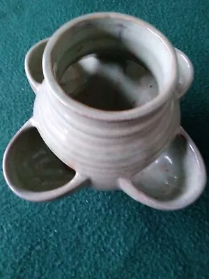 Vtg MCCOY Pottery Strawberry Hens Chicks Planter Marbled Green Glaze 5  Tall • $28