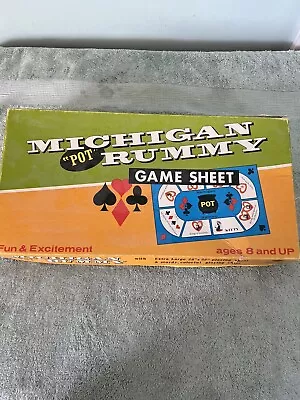 Vintage ￼Michigan Rummy No 785 Built Rite Paper Game Sheet • $21.09