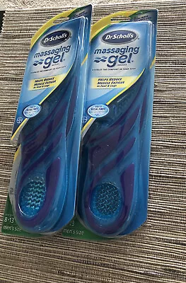 Lot X 2 Dr Scholls Massaging Gel Insoles Mens 8-13 Scuffed Packaging 2 Pairs NEW • $31.99