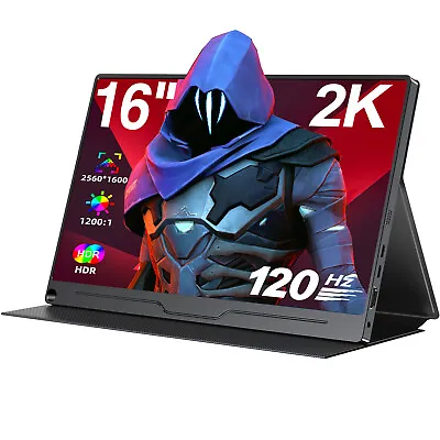 Used 120Hz Portable Monitor 16 Inch 2K Gaming Monitor Support Freesync 2560*1600 • $79.99