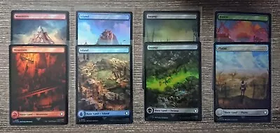 MTG Fallout REGULAR FOIL Full Art Basic Land Lot Of 8 | PIP | • $14.99