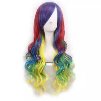 80s Rainbow Rock Wig Multi-Coloured Cyndi Lauper Fancy Dress Costume Womens  • £7.99