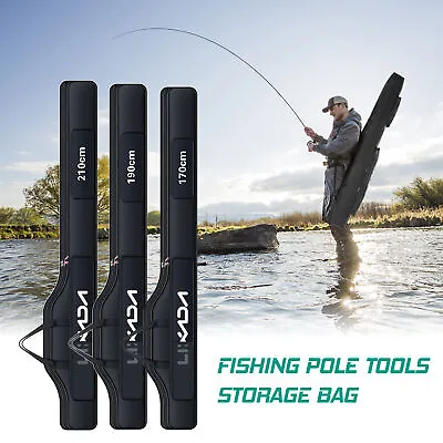 170cm/210cm Fishing Rod Holdall Bag Carry Case Luggage For Rods & Reels Q K5H3 • £16.99