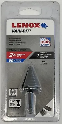 Lenox Vari-bit Step Drill Bit 1/4  Shank Impact Rated 7/8  (22.2mm) 30887VB7 • $43