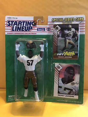 1993 Starting Lineup NFL Rickey Jackson New Orleans Saints Figure & Cards Sealed • $20.57